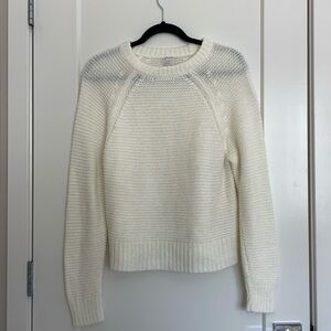A New Day: White Knit Sweater